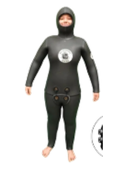 Traje de Buceo Escafandra Mujer Clásico Liso Microporoso #1/2 (12 mm.)