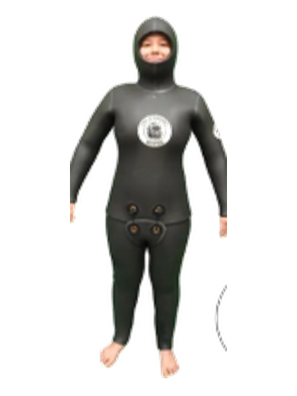 Traje de Buceo Escafandra Mujer Clásico Liso Microporoso #3/8 (10 mm.)